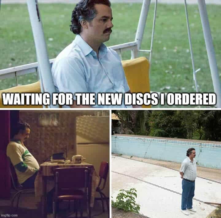 Waiting disc golf meme