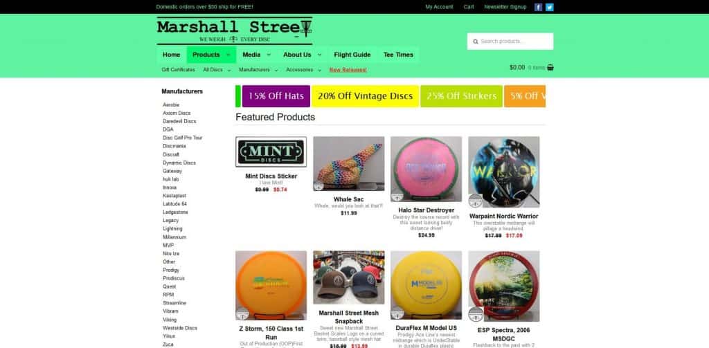 Marshall Street Disc Golf Store