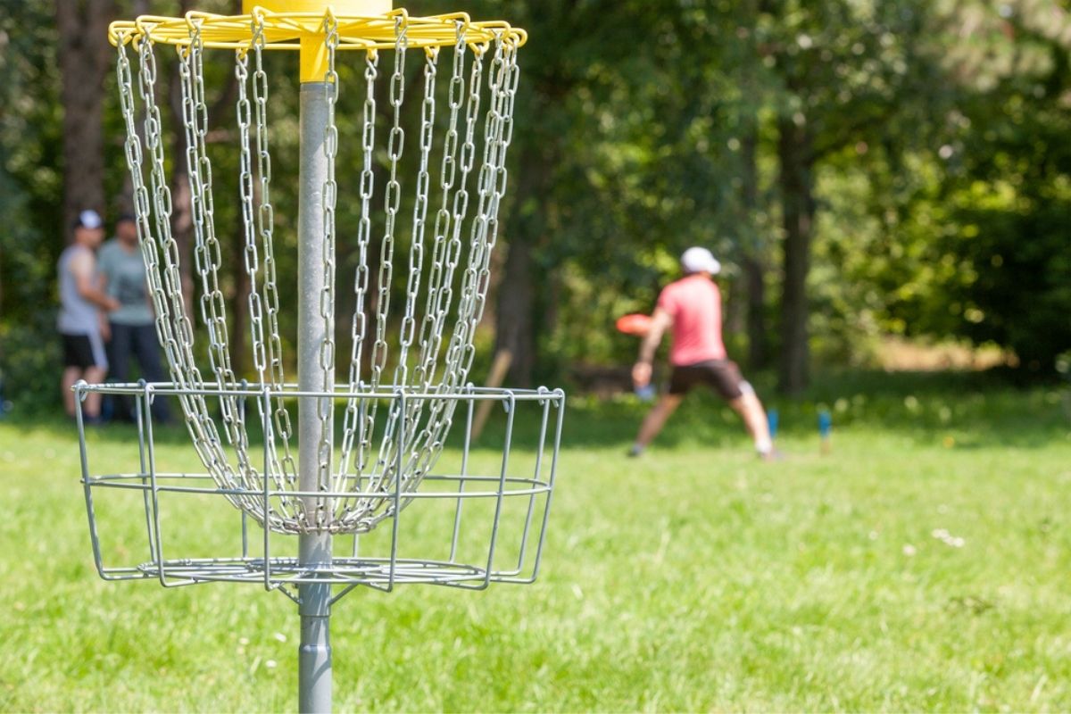 Disc Golfer Throwing